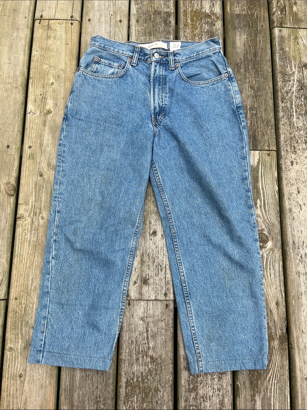 Vintage GAP Easy Fit Light Blue Cropped Women's Jeans Made in Canada Size 32